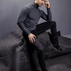 Charcoal Full Sleeves Turtle Neck