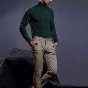 Forest Green Full Sleeves Turtle Neck