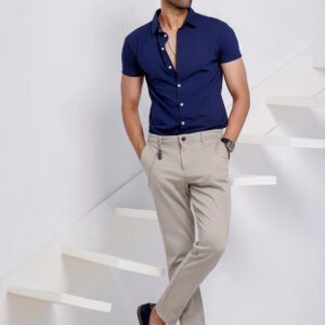 Navy Blue Half Sleeves Jersey Shirt